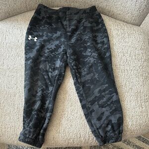 Under Armour Black and Gray Jogger Sweatpants with Elastic Cuffs